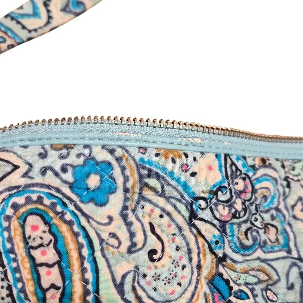 Vera Bradley Retired Daisy Dot Paisley Quilted Cotton Carson Mini Hobo Blue